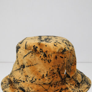 Bucket hat black and yellow pattern