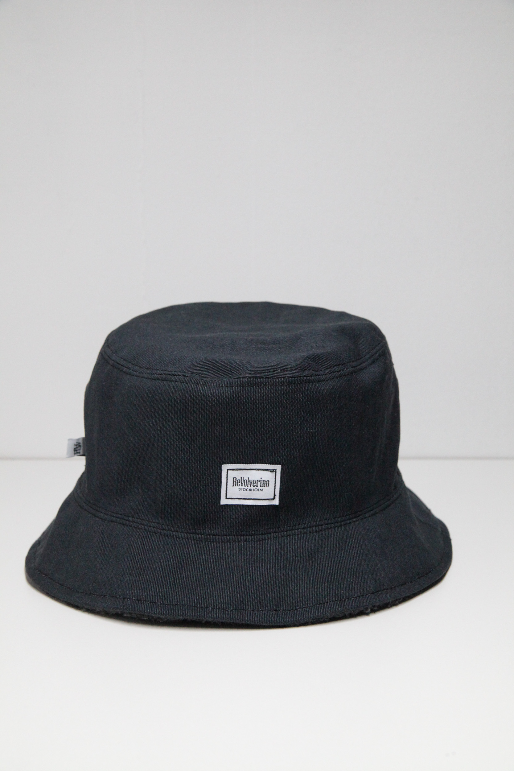 Gray black fleece bucket hat 2in1 reversible