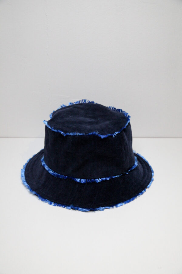 Velvet midnight blue bucket hat