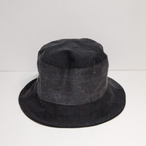 Dark gray denim bucket hat