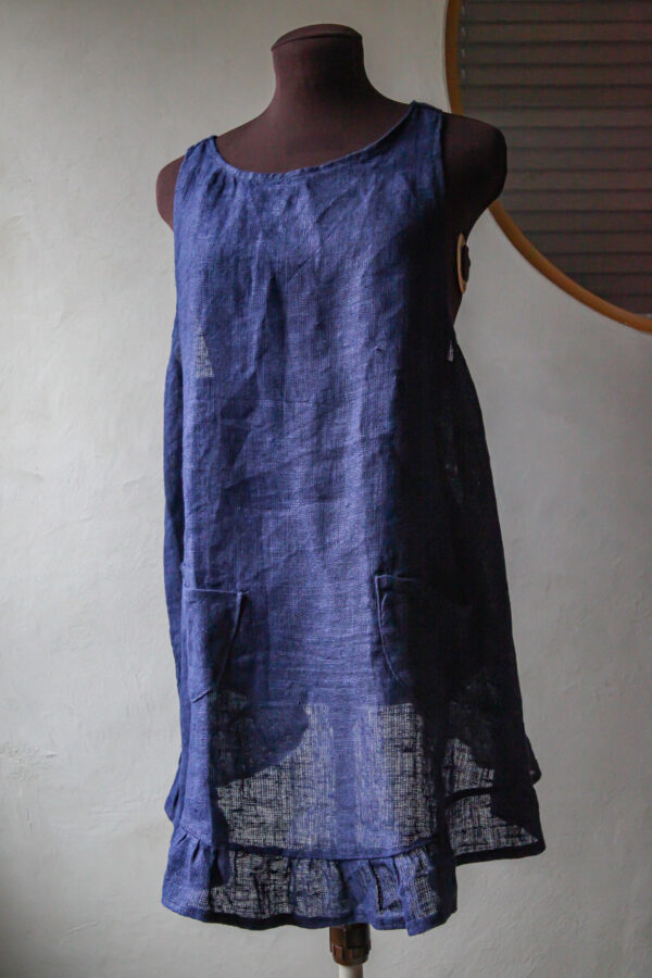 Casual everyday dress apron midnight blue