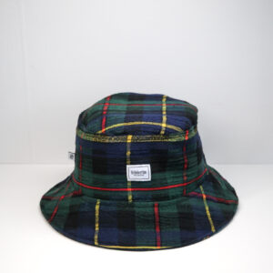 Bucket hat scotish checked pattern print