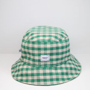 Bucket hat for spring/summer green check