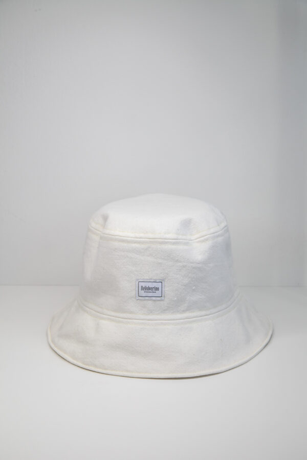 Bucket hat summer/spring off-white raw cotton