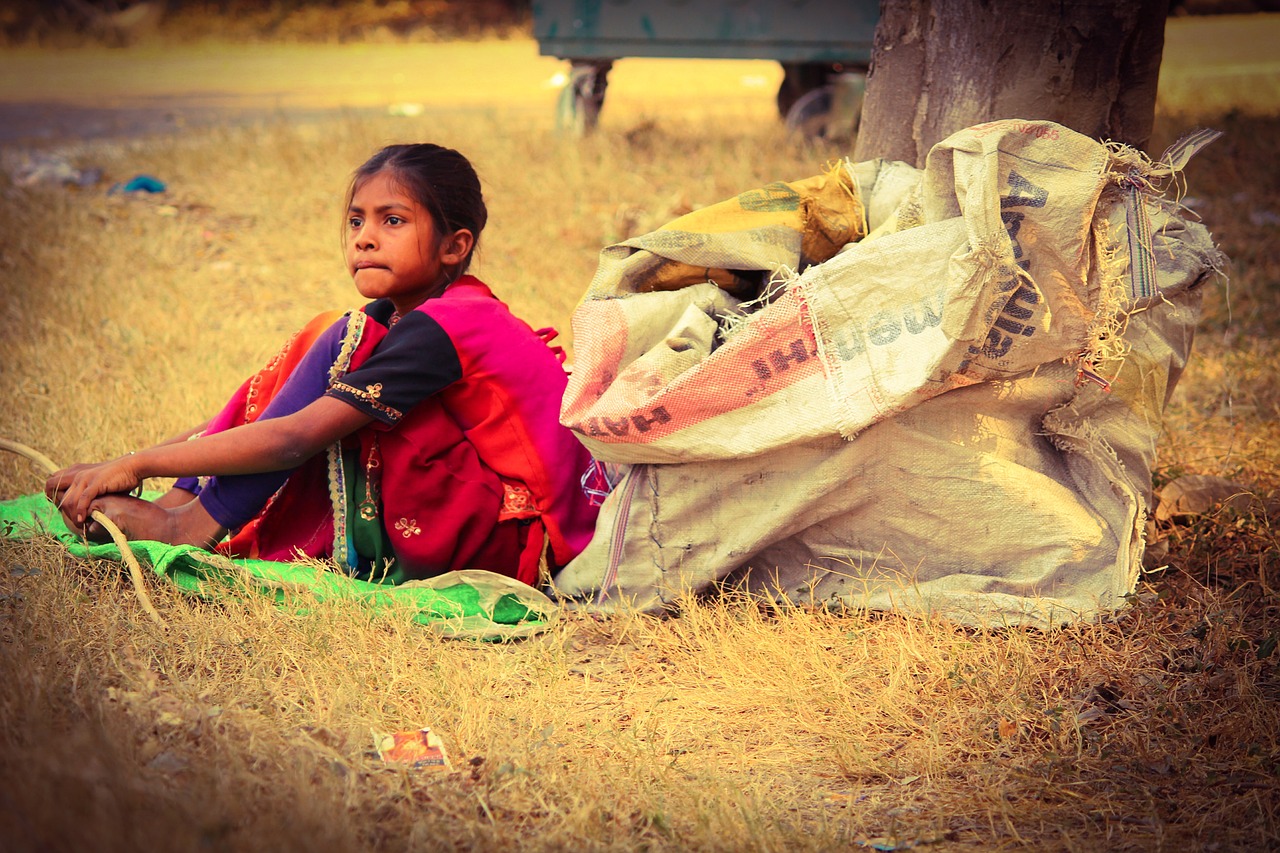 alone girl, developing country