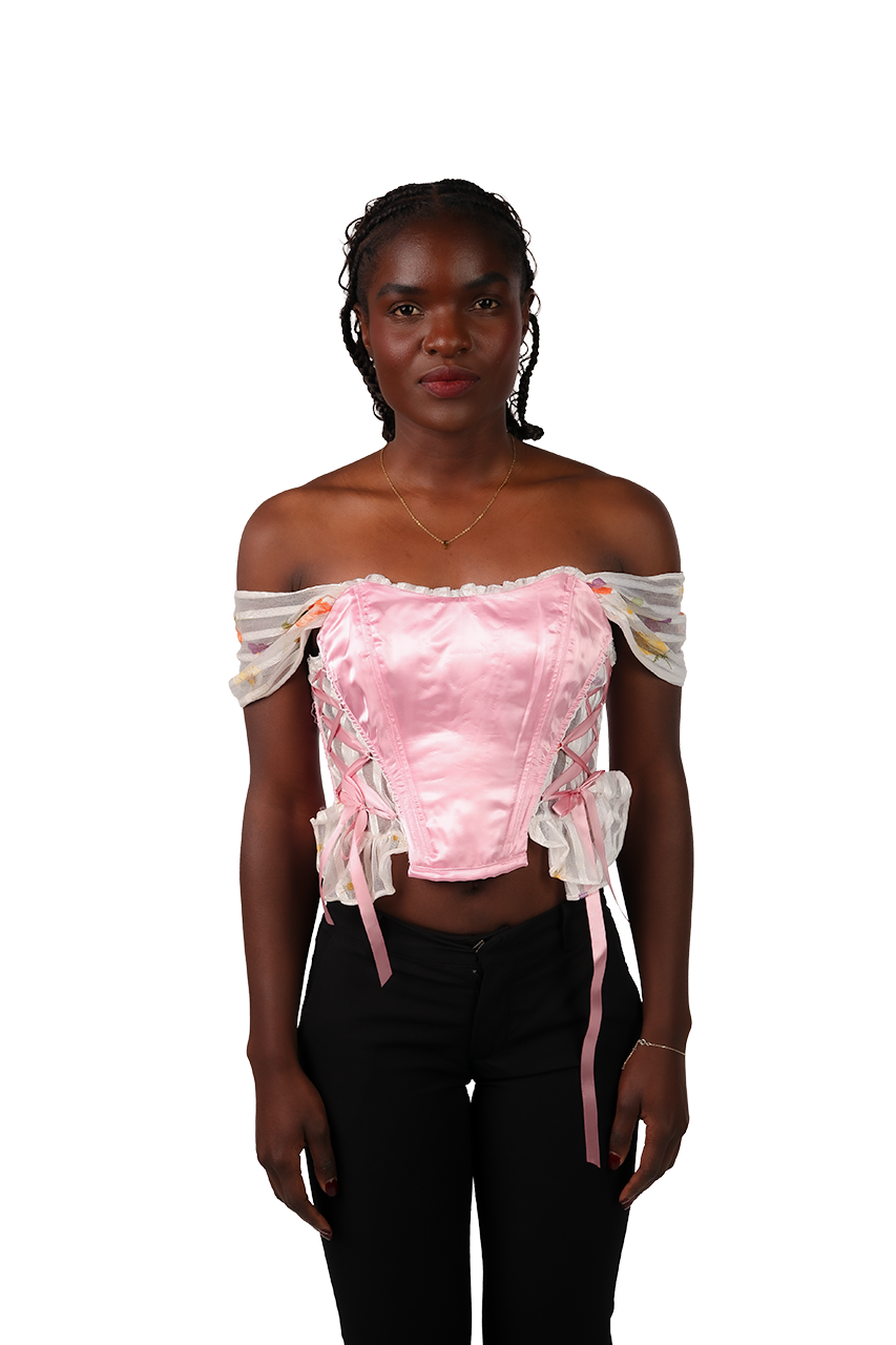 Corset top, hanging straps