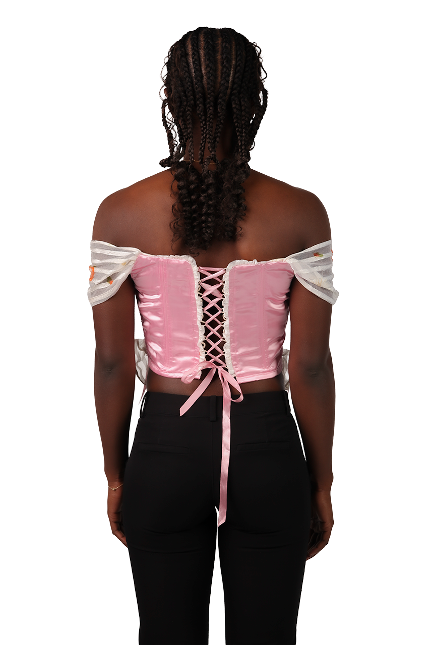 Corset top, hanging straps