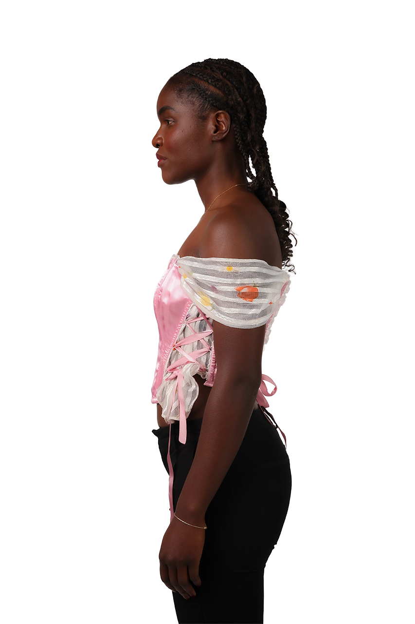 Corset top, hanging straps