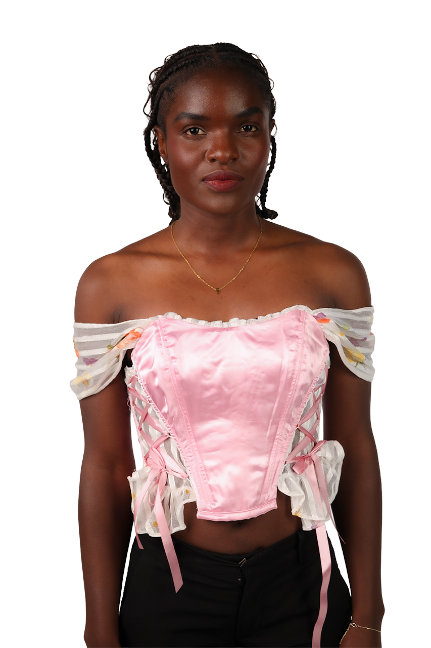 Corset top, hanging straps