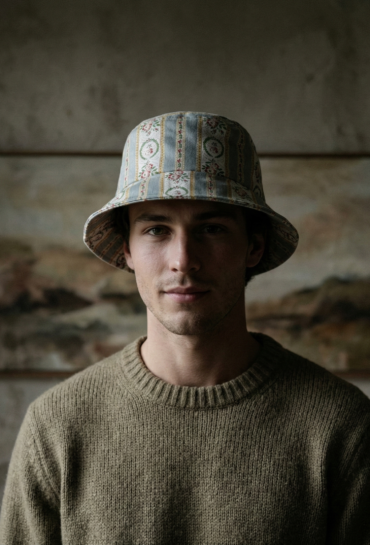 Upcyclade bucket hats och återvunna mössor